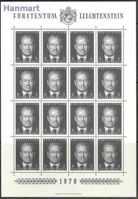 Znaczek Liechtenstein 1970 Mi ark 531 Czyste **