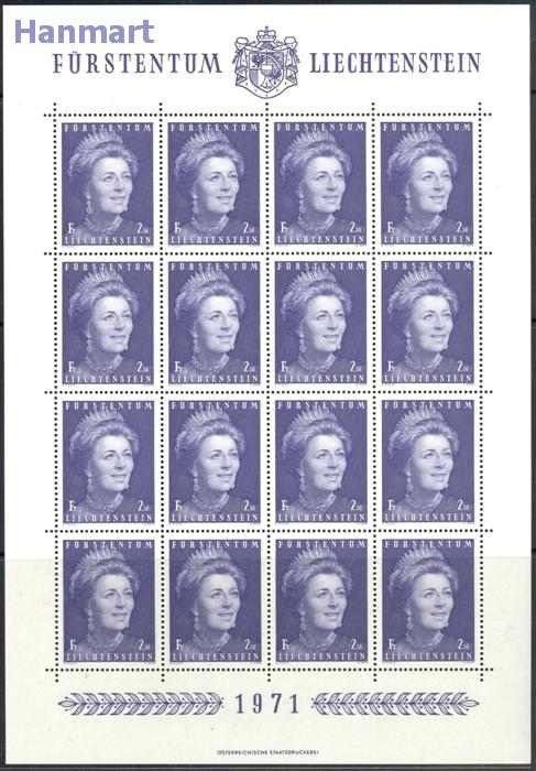 Znaczek Liechtenstein 1971 Mi ark 544 Czyste **