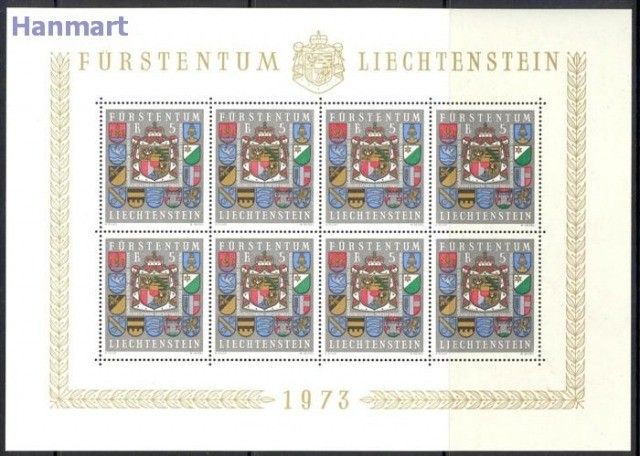 Znaczek Liechtenstein 1973 Mi ark 590 Czyste **