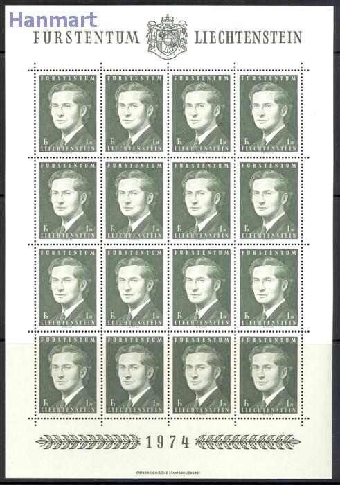 Znaczek Liechtenstein 1974 Mi ark 615 Czyste **