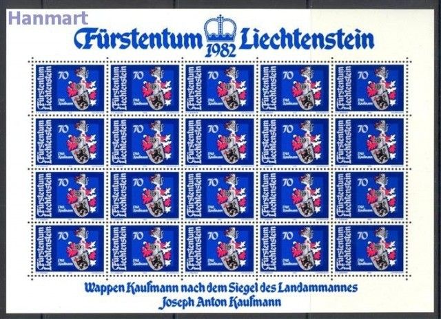 Znaczek Liechtenstein 1982 Mi ark 793-796 Czyste **