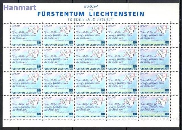 Znaczek Liechtenstein 1995 Mi ark 1103-1104 Czyste **