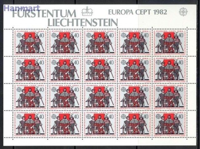 Znaczek Liechtenstein 1982 Mi ark 791-792 Czyste **