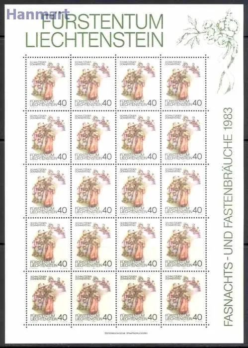 Znaczek Liechtenstein 1983 Mi ark 818-820 Czyste **