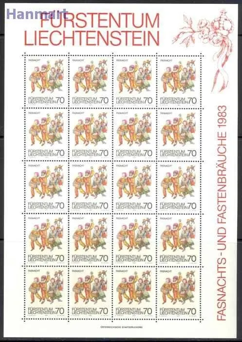 Znaczek Liechtenstein 1983 Mi ark 818-820 Czyste **