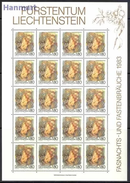 Znaczek Liechtenstein 1983 Mi ark 818-820 Czyste **