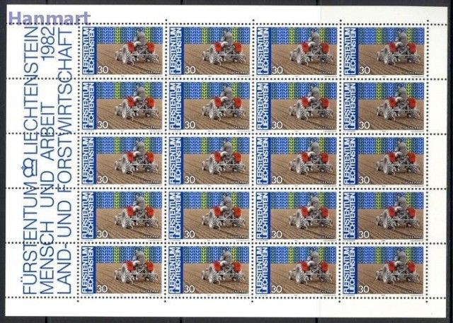 Znaczek Liechtenstein 1982 Mi ark 802-805 Czyste **