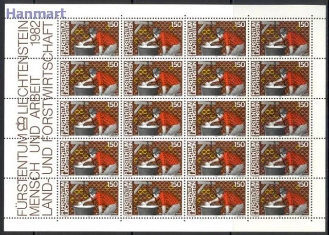 Znaczek Liechtenstein 1982 Mi ark 802-805 Czyste **