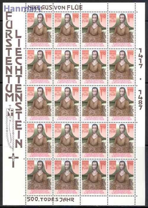 Znaczek Liechtenstein 1987 Mi ark 918 Czyste **