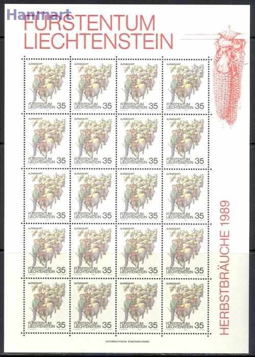 Znaczek Liechtenstein 1989 Mi ark 971-973 Czyste **