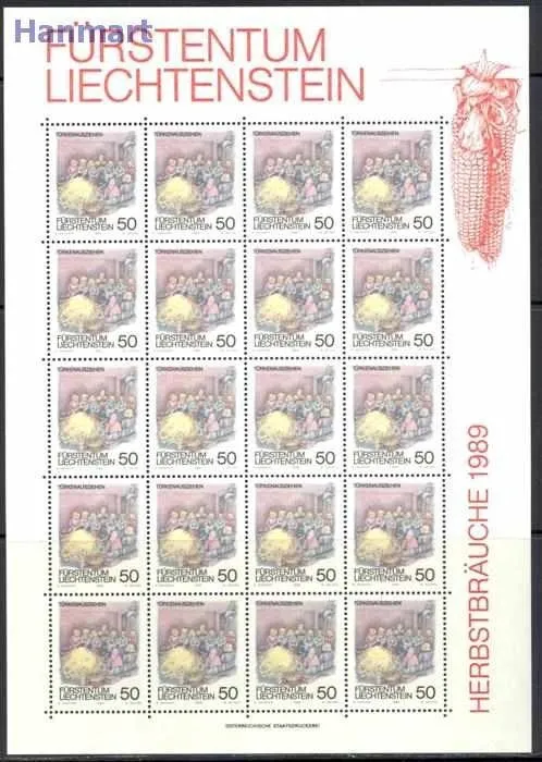 Znaczek Liechtenstein 1989 Mi ark 971-973 Czyste **