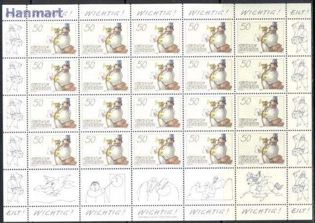 Znaczek Liechtenstein 1992 Mi ark 1041-1044 Czyste **