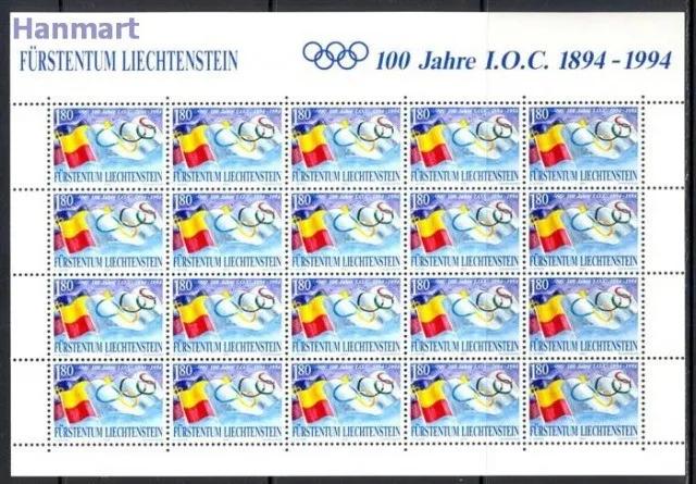 Znaczek Liechtenstein 1994 Mi ark 1081-1083 Czyste **