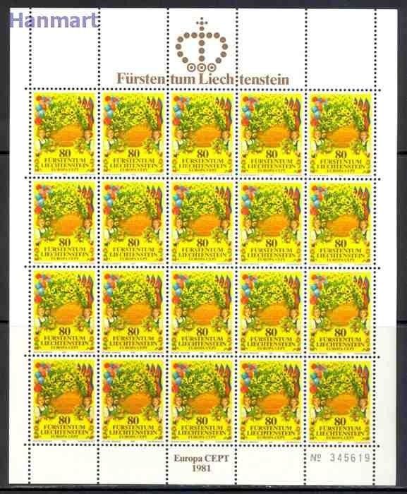 Znaczek Liechtenstein 1981 Mi ark 764-765 Czyste **