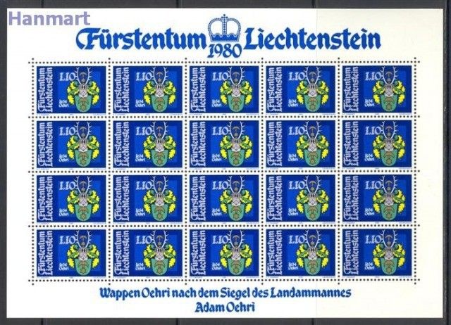Znaczek Liechtenstein 1981 Mi ark 743-746 Czyste **