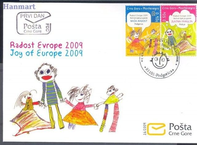 Znaczek Czarnogóra 2009 Mi 220-221 FDC