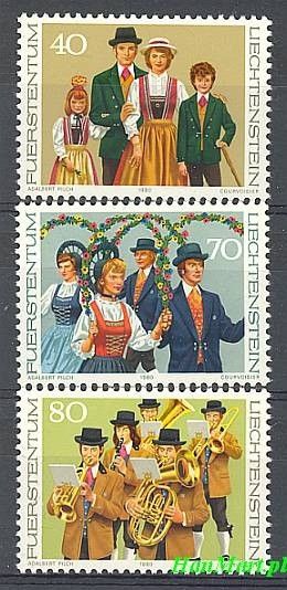 Znaczek Liechtenstein 1980 Mi 754-756 Czyste **