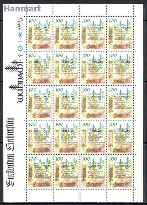 Znaczek Liechtenstein 1993 Mi ark 1073-1075 Czyste **