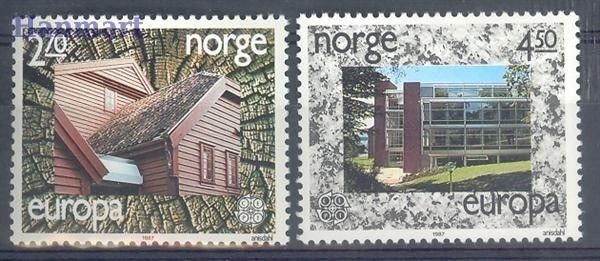 Znaczek Norwegia 1987 Mi 965-966 Czyste **