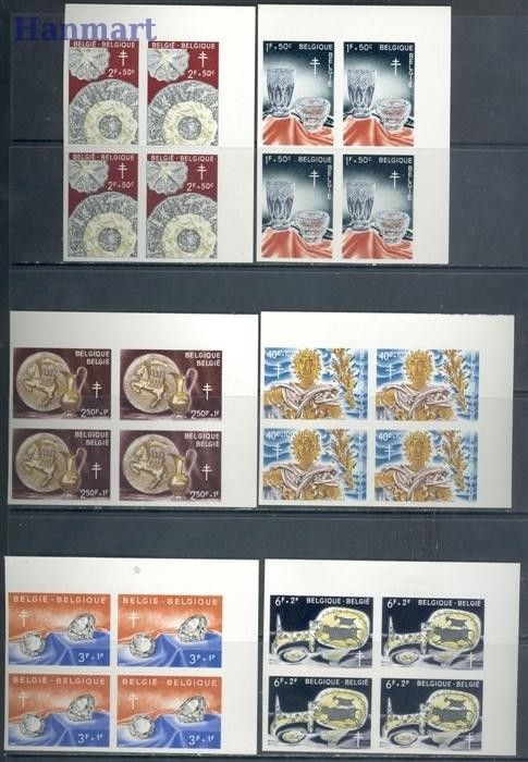 Znaczek Belgia 1960 Mi 1222-1227B Czyste **