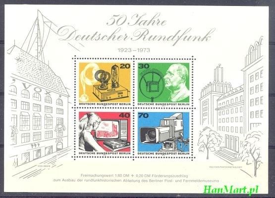 Znaczek Berlin Niemcy 1973 Mi bl 4 Czyste **