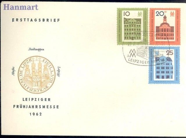 Znaczek NRD / DDR 1962 Mi 873-875 FDC