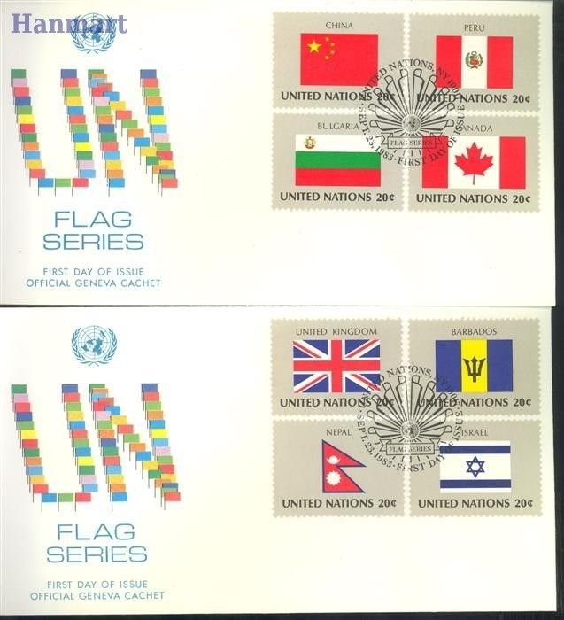 Znaczek Narody Zjednoczone Nowy Jork 1983 Mi 422-437 FDC