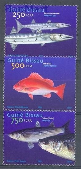 Znaczek Gwinea Bissau 2002 Mi 2025-2027 Czyste **