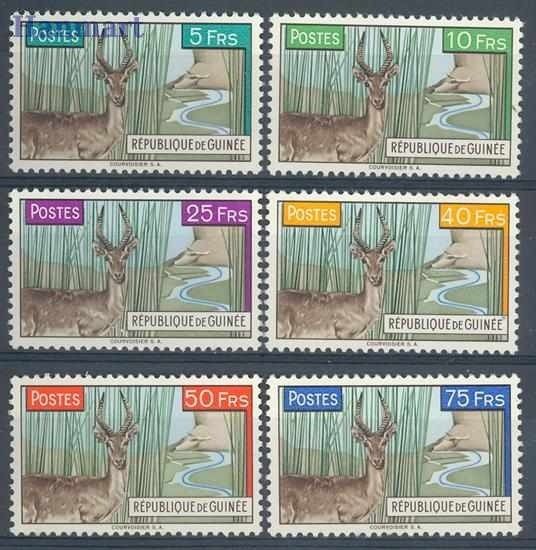 Znaczek Gwinea 1961 Mi 71-76 Czyste **