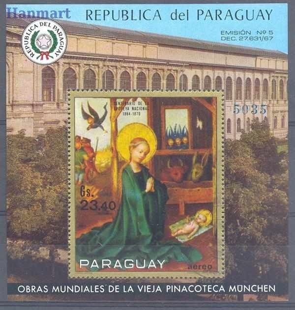 Znaczek Paragwaj 1970 Mi bl 143 Czyste **