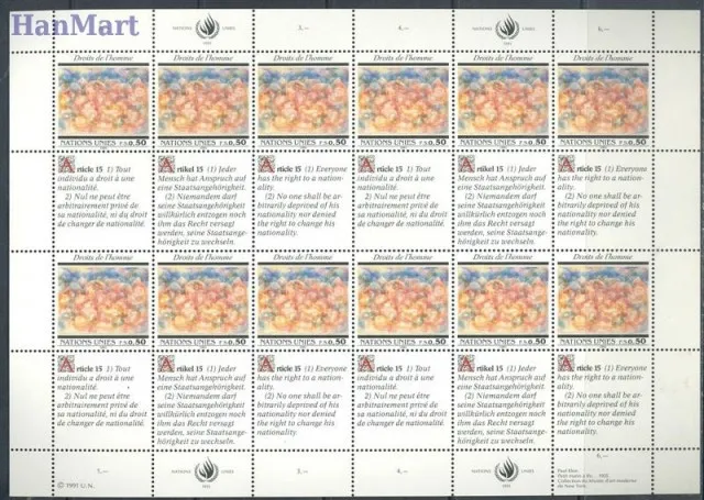 Znaczek Narody Zjednoczone Genewa 1991 Mi ark 208-209 Czyste **