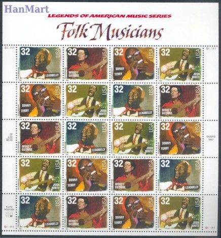 Znaczek USA 1998 Mi ark 2979-2982 Czyste **