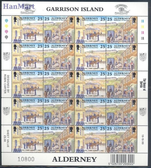 Znaczek Alderney 1999 Mi ark 108-115 Czyste **