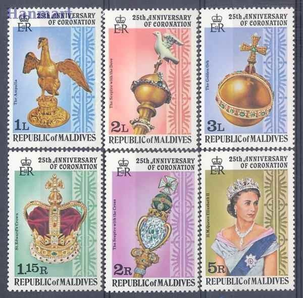 Znaczek Malediwy 1978 Mi 765-770 Czyste **