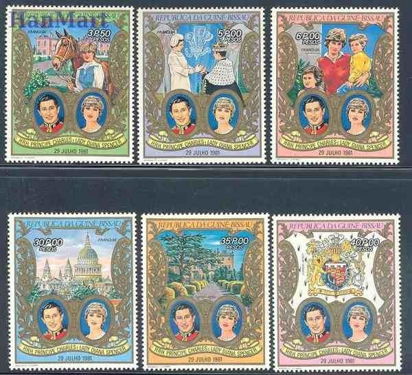 Znaczek Gwinea Bissau 1981 Mi 588-593 Czyste **
