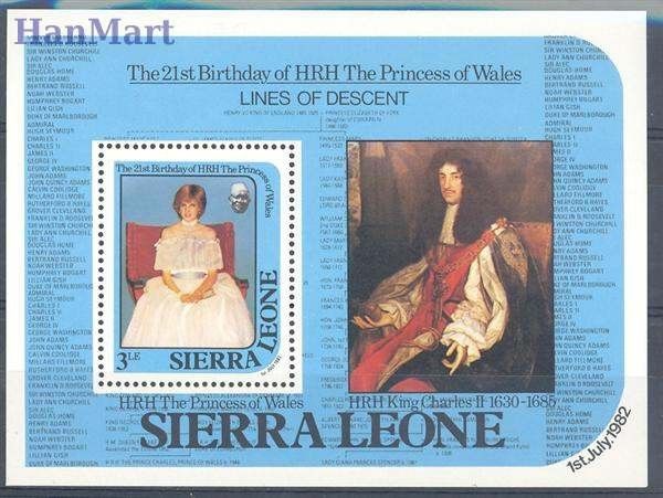 Znaczek Sierra Leone 1982 Mi bl 7 Czyste **