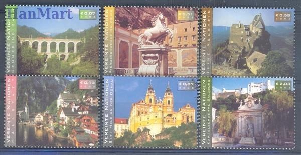 Znaczek Narody Zjednoczone Wiedeń 2002 Mi 351-356 Czyste **