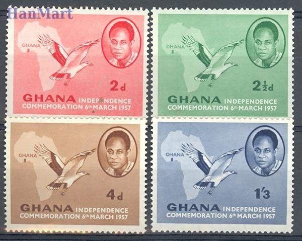 Znaczek Ghana 1957 Mi 1-4 Czyste **