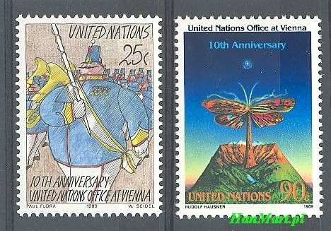 Znaczek Narody Zjednoczone Nowy Jork 1989 Mi 577-578 Czyste **