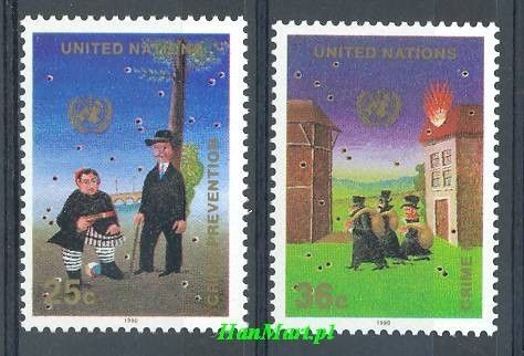 Znaczek Narody Zjednoczone Nowy Jork 1990 Mi 604-605 Czyste **