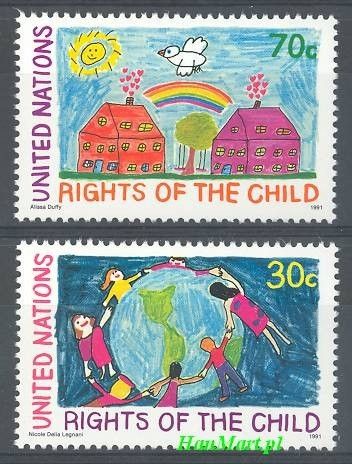 Znaczek Narody Zjednoczone Nowy Jork 1991 Mi 615-616 Czyste **