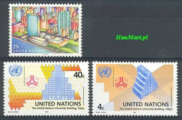 Znaczek Narody Zjednoczone Nowy Jork 1992 Mi 637-639 Czyste **