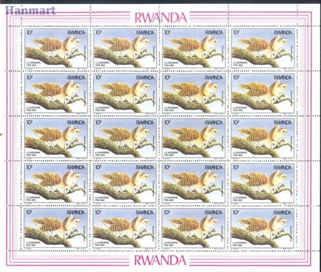 Rwanda 1985 Mi 1310-1313 Czyste **