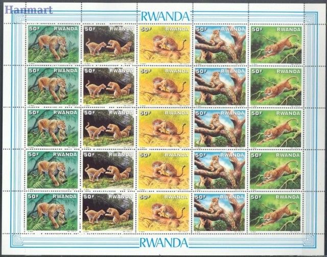 Znaczek Rwanda 1987 Mi 1375-1379 Czyste **
