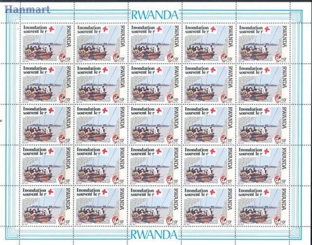 Znaczek Rwanda 1988 Mi 1403-1406 Czyste **