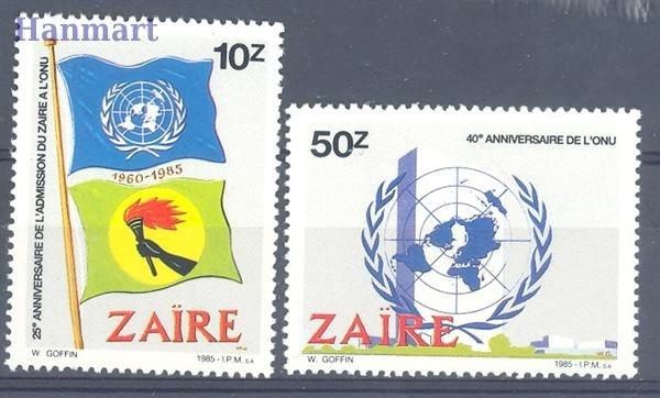 Znaczek Kongo Kinszasa / Zair 1985 Mi 913-914 Czyste **