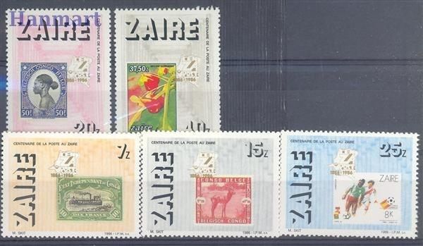 Znaczek Kongo Kinszasa / Zair 1986 Mi 933-937 Czyste **