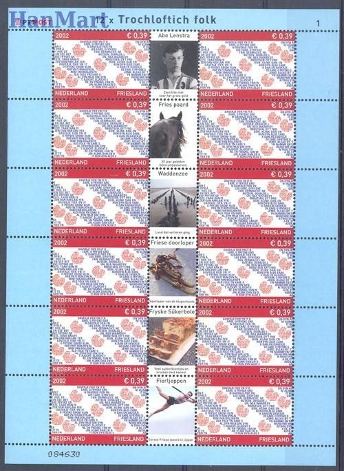 Znaczek Holandia 2002 Mi ark 1992 Czyste **