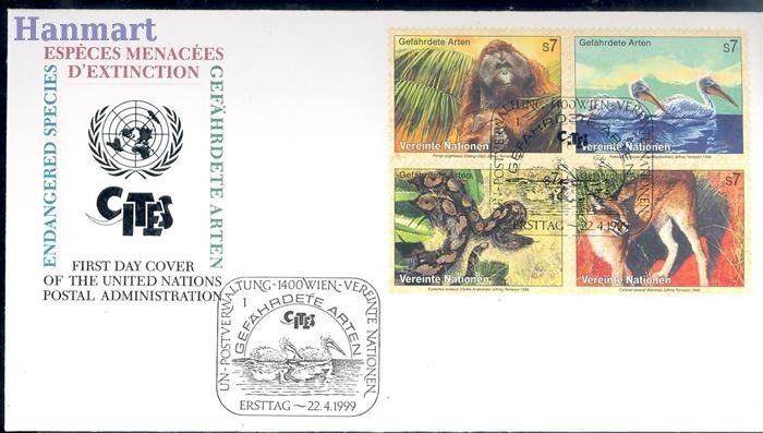 Znaczek Narody Zjednoczone Wiedeń 1999 Mi 287-290 FDC
