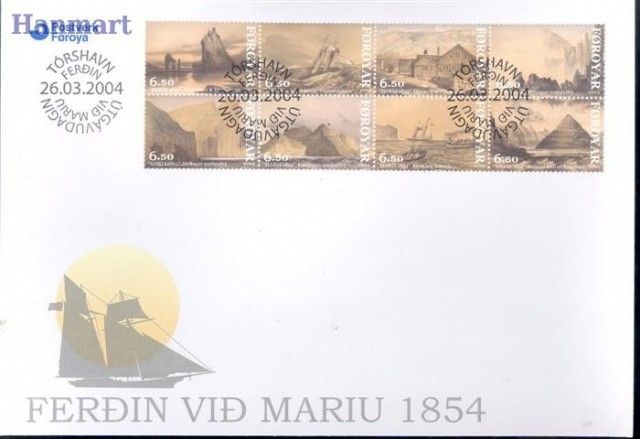 Znaczek Wyspy Owcze 2004 Mi 487-494 FDC